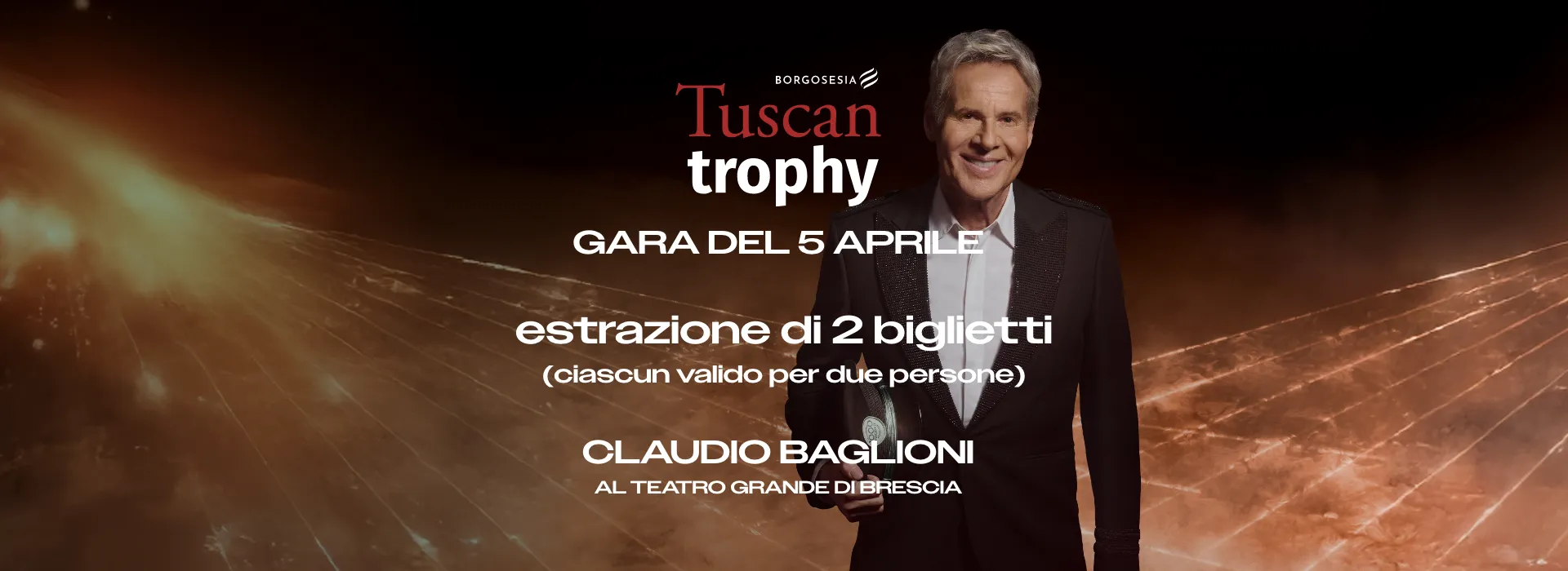 Vinci 2 biglietti per il concerto di Claudio Baglioni